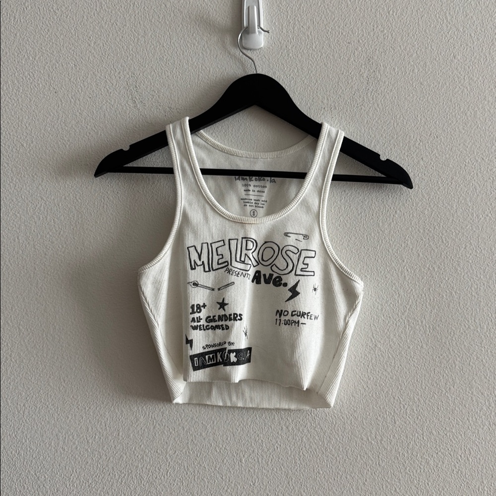 I Am KoKo LA White Graphic Tank Top
